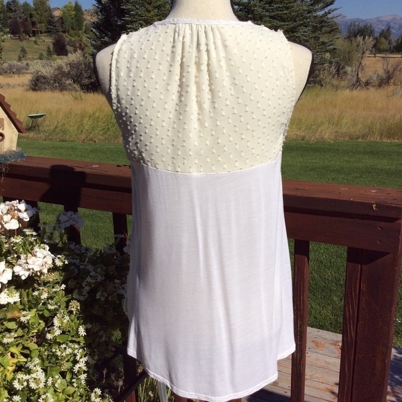 Anthropologie One September Cream Beaded Top Sz-XS - Picture 2 of 7
